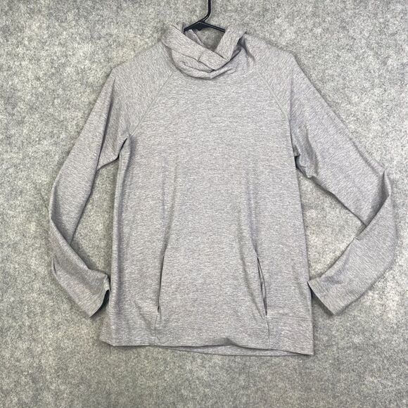 Lululemon Heather Grey Cowl Neck No Size Athleisure Gym Outdoor Rest Day - Picture 1 of 8
